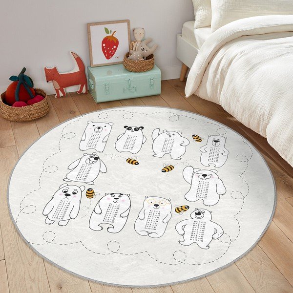 Krem dječji tepih ø 100 cm Comfort – Mila Home-image-2