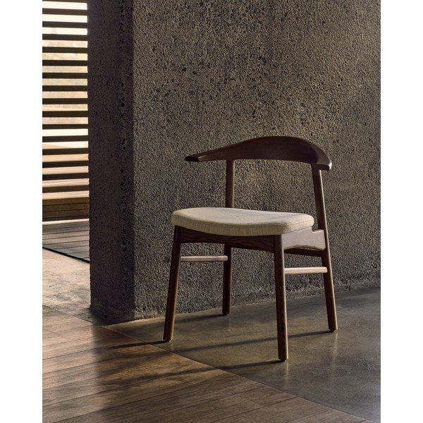 Smeđa/bež blagovaonska stolica Timons – Kave Home-image-1