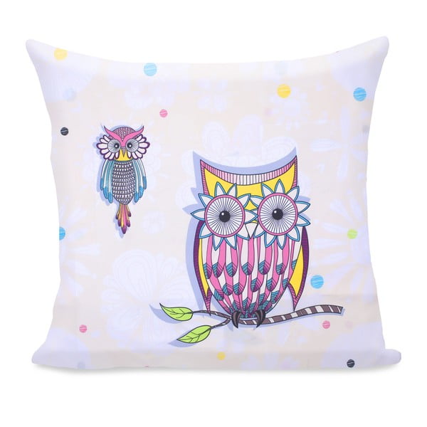 Navlaka za jastuk od mikrovlakana DecoKing Owls Summerstory, 80 x 80 cm