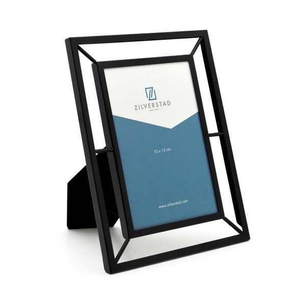 Crni metalni stojeći/viseći okvir 10x15 cm Prisma – Zilverstad