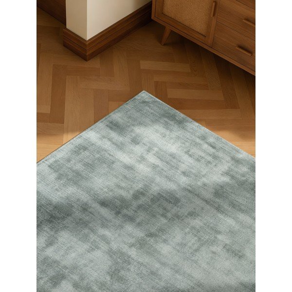 Svijetlo plavi ručno rađen tepih viskozan 80x150 cm Noemi – Vikosa-image-3