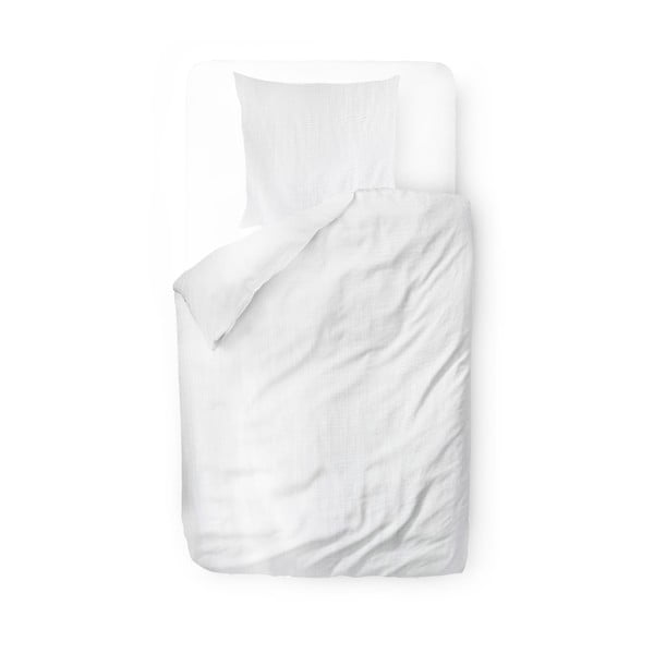 Bijela posteljina za krevet za jednu osobu od muslina 140x200 cm Plain Muslin – Butter Kings-image-2