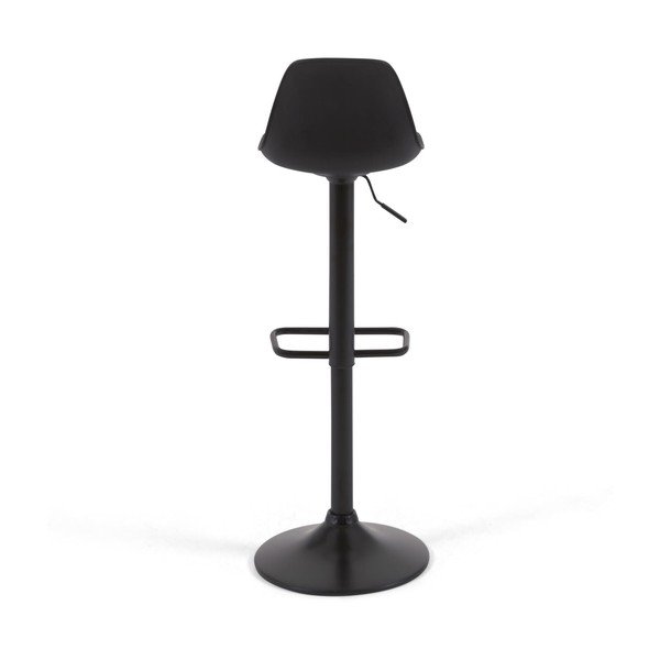Mat crna barska stolica podesive visine od umjetne kože (visine sjedala 60 cm) Orlando-T – Kave Home-image-4