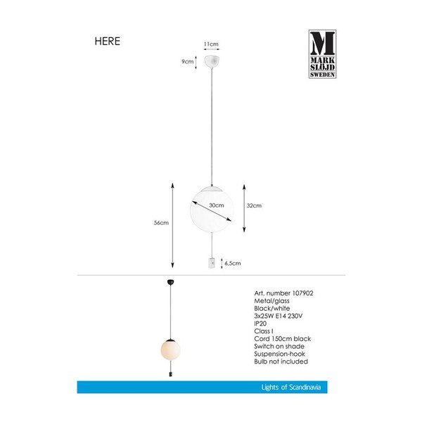 Viseća svjetiljka Markslöjd Here Pendant 3L-image-3
