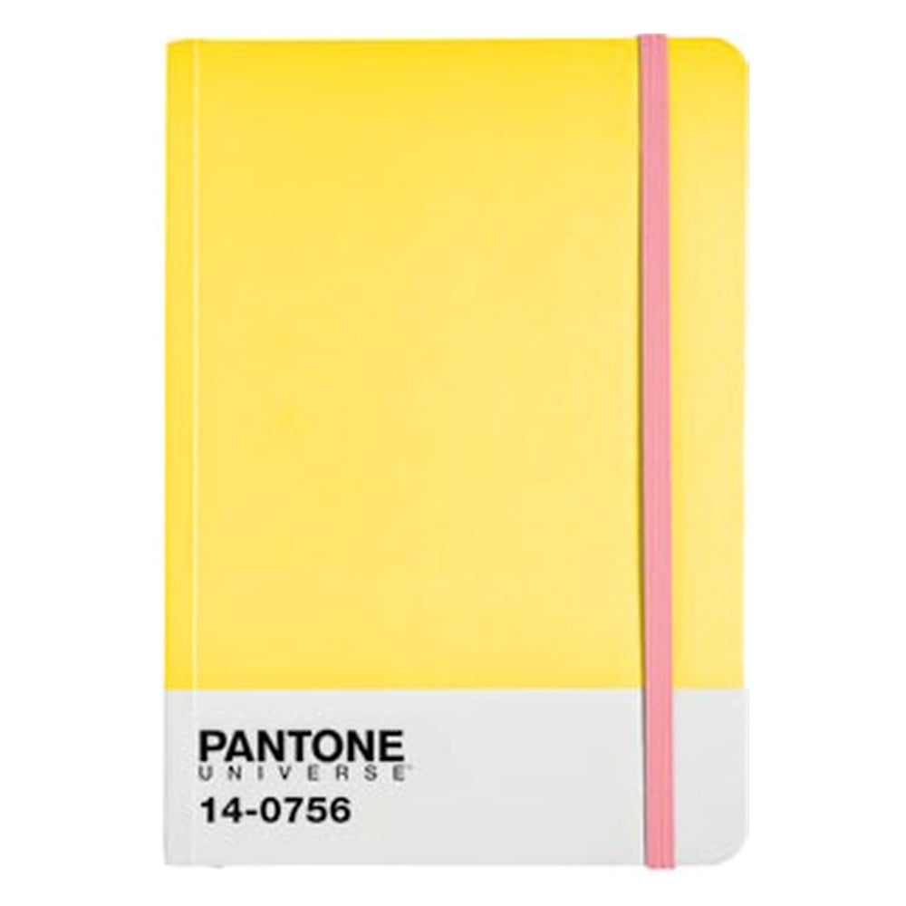 A4 bilježnica s gumicom u boji Empire Yellow / Bubblegum 14-0756