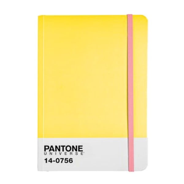 A4 bilježnica s gumicom u boji Empire Yellow / Bubblegum 14-0756