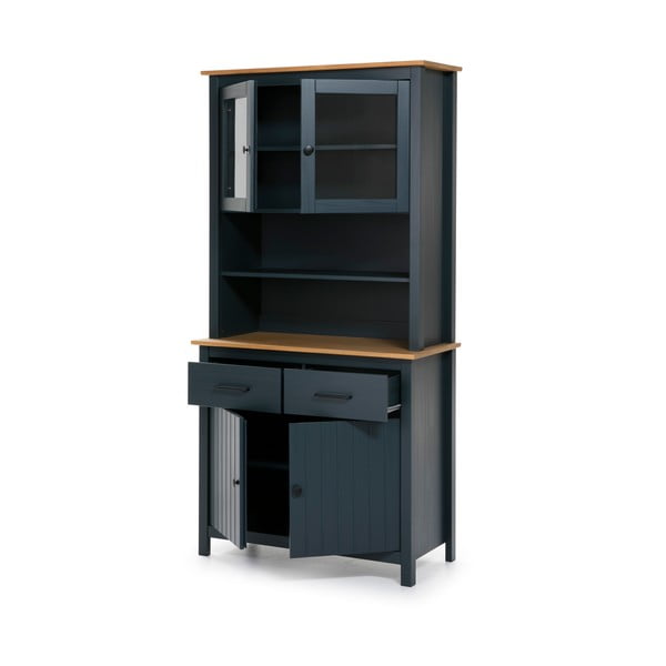 Tamno plava vitrina od masivnog bora 90x180 cm Miranda – Marckeric-image-3