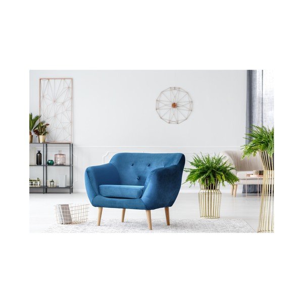 Plava fotelja Mazzini Sofas Amelie-image-3