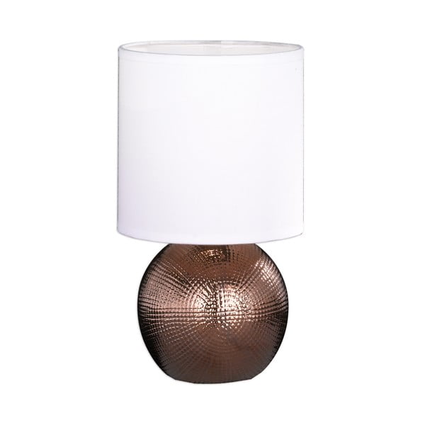 Bijelo-smeđa stolna lampa Fischer & Honsel Foro