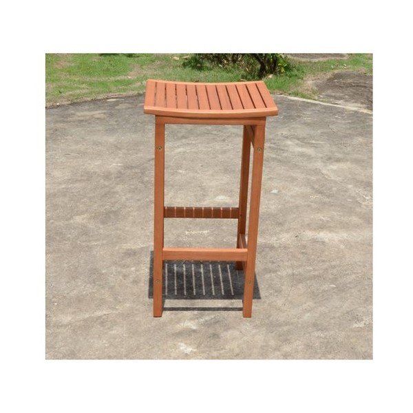 Smeđe vrtne barske stolice u setu 2 kom od masivnog drveta Palmdale – Garden Pleasure-image-3