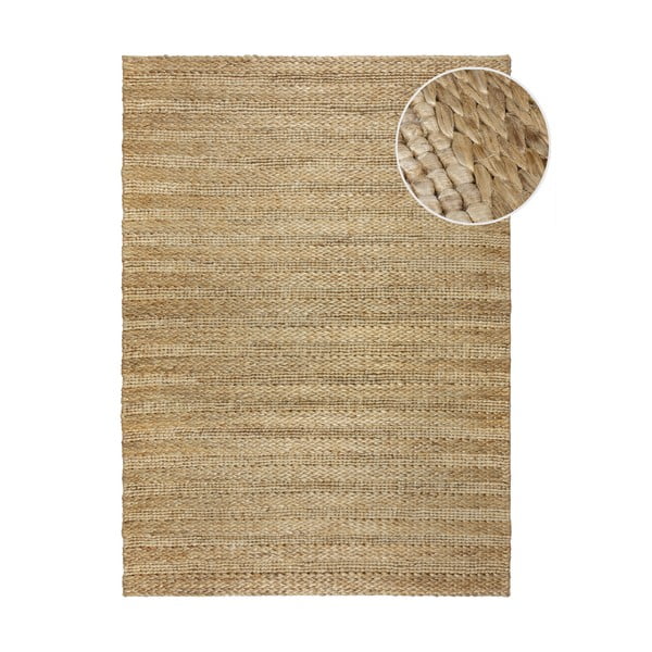 Ručno rađen tepih od kenafa u prirodnoj boji 160x230 cm Drew Stripe – Flair Rugs