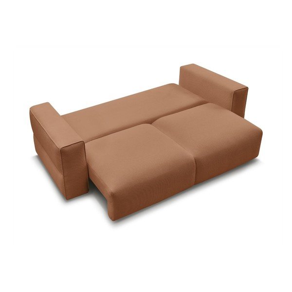 Narančasta sklopiva/s prostorom za odlaganje sofa 265 cm Ezechiel – Bobochic Paris-image-3