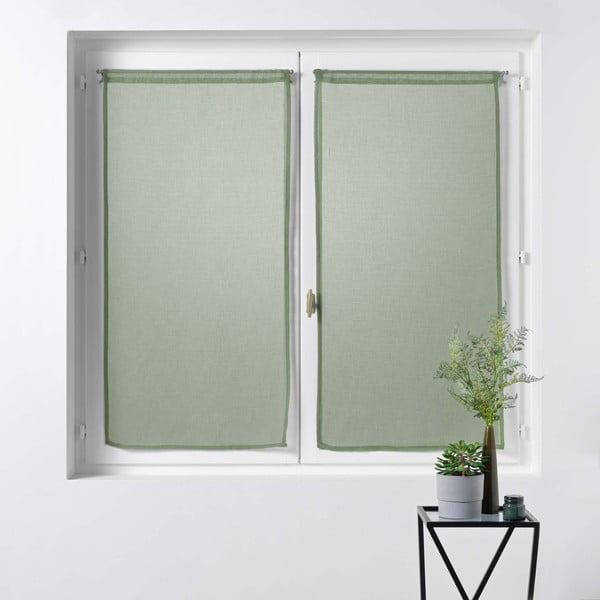 Kaki zelene prozirne zavjese u setu 2 kom 60x90 cm Sandra – douceur d'intérieur-image-2