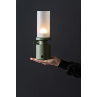Kaki zelena LED stolna lampa s mogućnosti zatamnjivanja s metalnim sjenilom/sa staklenim sjenilom (visina 29,5 cm) Camp – Leitmotiv