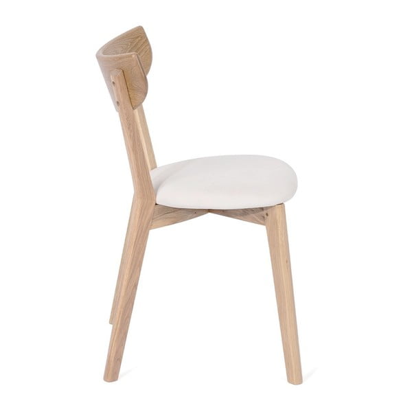 Blagovaonska stolica od hrastovine s bijelim sjedištem Arch - Bonami Selection-image-1