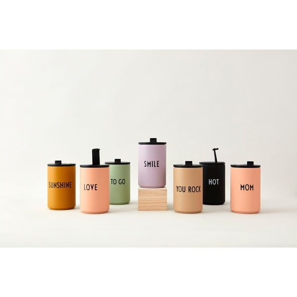 Ružičasta/bež termo šalica 350 ml Mom – Design Letters-image-3