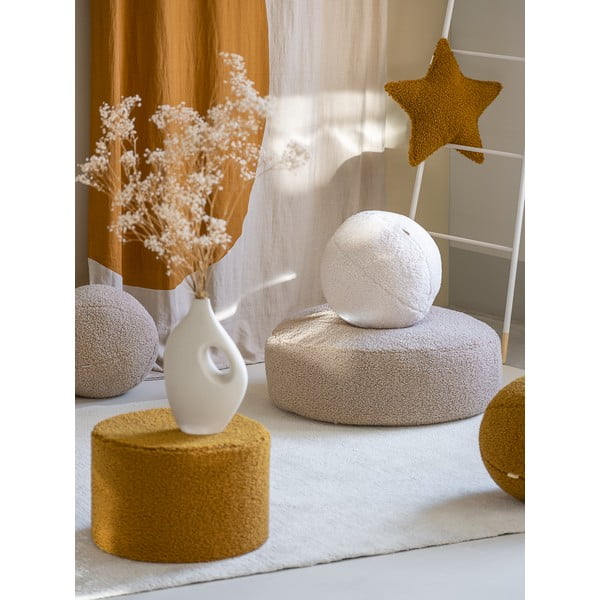 Smeđi dječji tabure od bouclé tkanine – Wigiwama-image-2