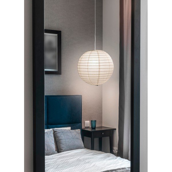 Bijela viseća svjetiljka s papirnim sjenilom Paper – Trio-image-1