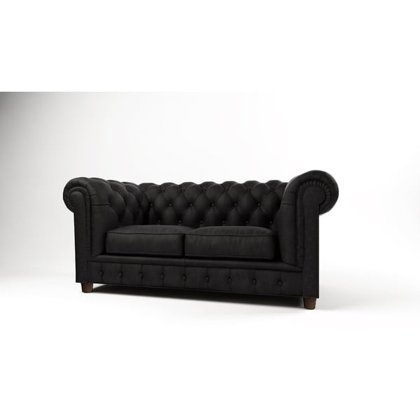 Sofa crni baršun 178 cm Cambridge - Ropez