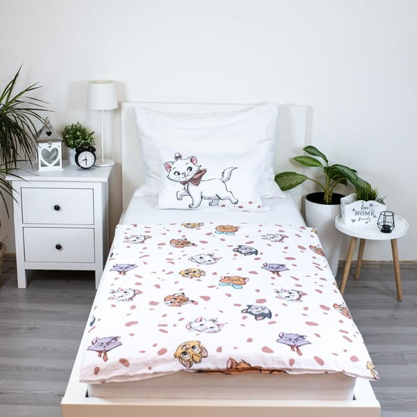 Bijela pamučna dječja posteljina za dječji krevetić 100x135 cm Marie Cat "Friends" – Jerry Fabrics-image-2