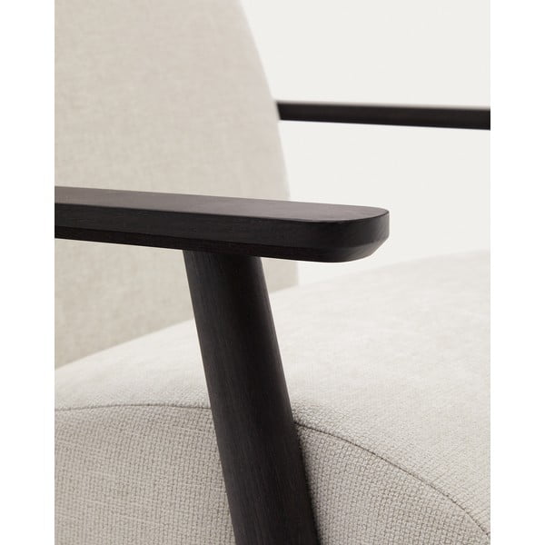 Bež/krem fotelja od šenila Meghan – Kave Home-image-4