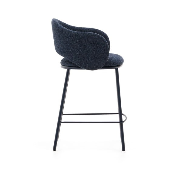Tamno plava barska stolica (visine sjedala 65 cm) Maina – Kave Home-image-3