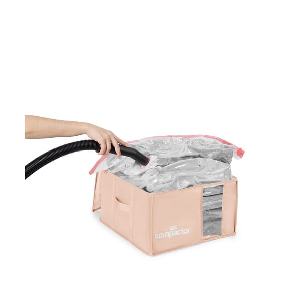 Vakuumska plastična kutija za pohranu odjeće 42x40x25 cm Pink Edition – Compactor-image-2
