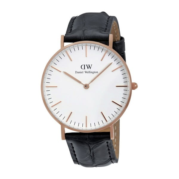 Muški sat s kožnim remenom i brojčanikom u rose gold boji Daniel Wellington, ⌀ 40 mm