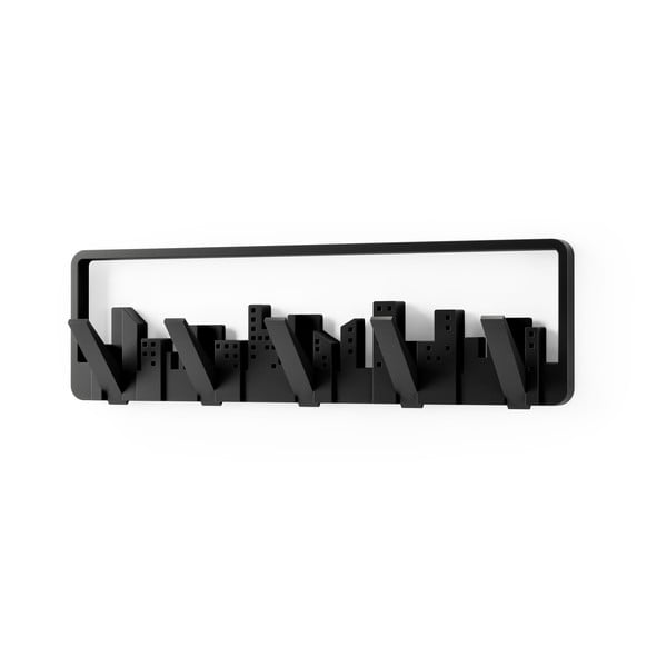 Crna plastična zidna vješalica Skyline - Umbra-image-3