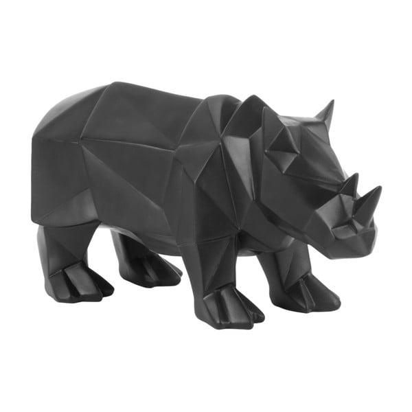 Mat crna skulptura PT LIVING Origami Rhino
