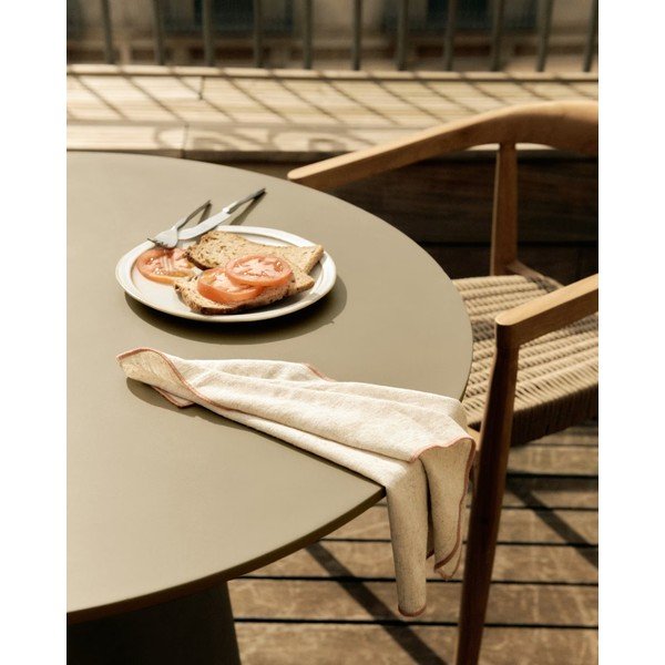 Betonski vanjski blagovaonski stol Kave Home Itai, ⌀ 90 cm-image-2