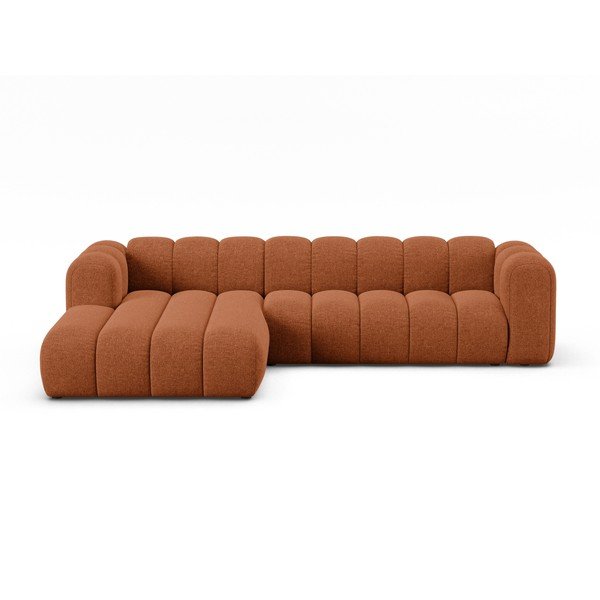 Ciglasta kutna garnitura od šenila (s lijevim kutom/s ležaljkom) Lupine – Micadoni 