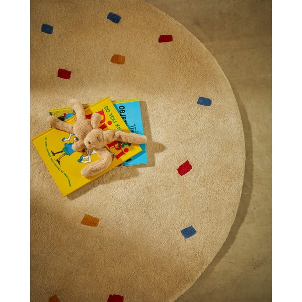 Krem pamučan dječji tepih ø120 cm Luli – Kave Home-image-1