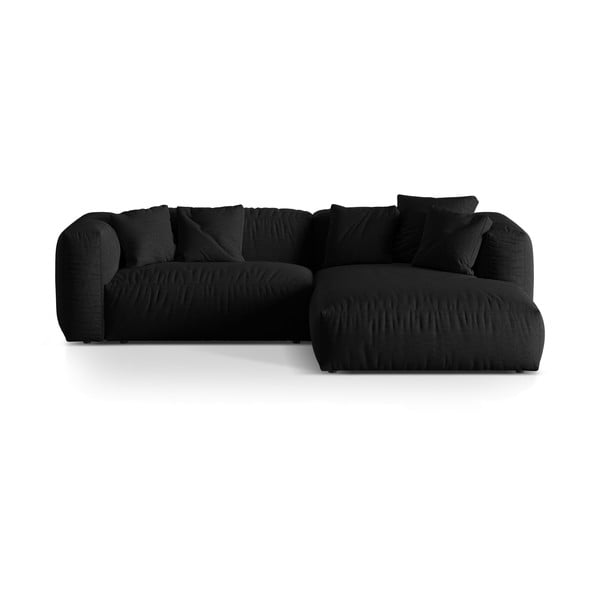 Crna kutna garnitura (s desnim kutom) Martina – Micadoni Home