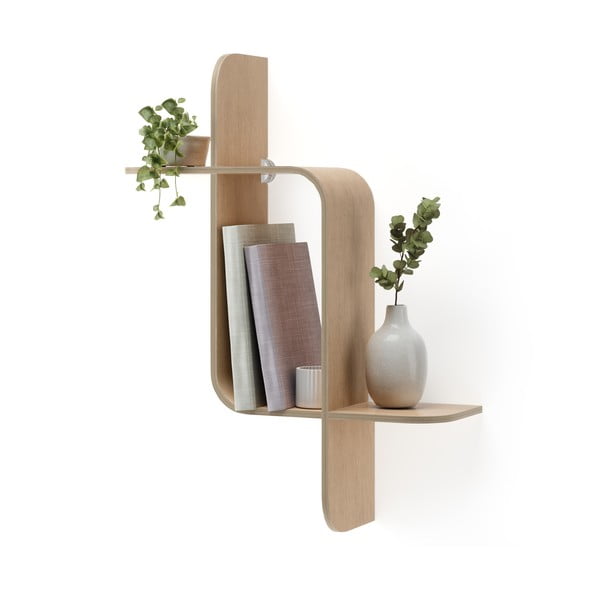 Podna polica od gumenog drva u prirodnoj boji Montage - Umbra-image-4