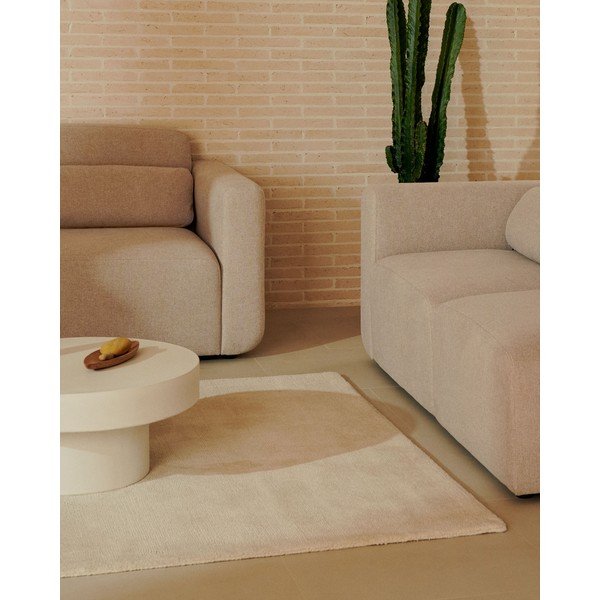 Krem tepih 160x230 cm Empuries – Kave Home-image-1
