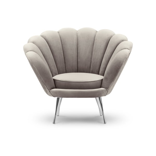 Bež baršunasta fotelja Interieurs 86 Varenne-image-3