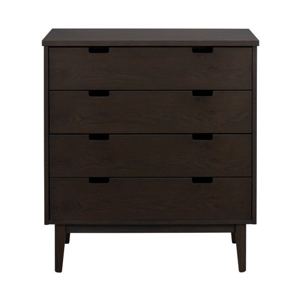 Komoda od punog hrasta u tamnoj prirodnoj boji 75x85x38 cm Garrison – Rowico-image-4