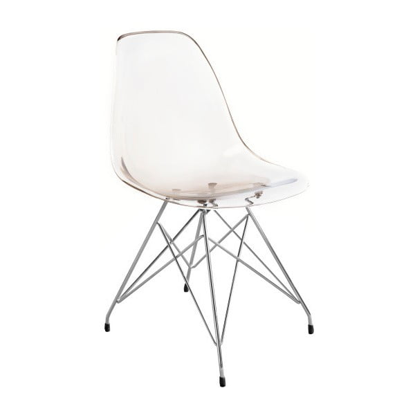 Prozirna stolica za blagovanje u dimljenom dizajnu Canett Crystal