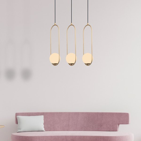 Viseća svjetiljka zlatne boje Squid Lighting Arch, visina 146 cm-image-3
