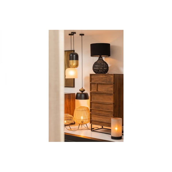 Crna viseća svjetiljka s metalnim sjenilom ø 31 cm Linne – WOOOD-image-2