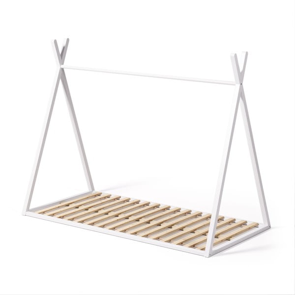 Bijeli dječji krevet od masivne bukve u obliku kućice s podnicom 90x190 cm Maralis – Kave Home