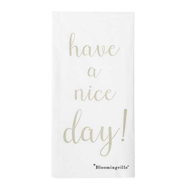 Set od 12 papirnatih salveta Bloomingville Nice Day, 40 x 40 cm