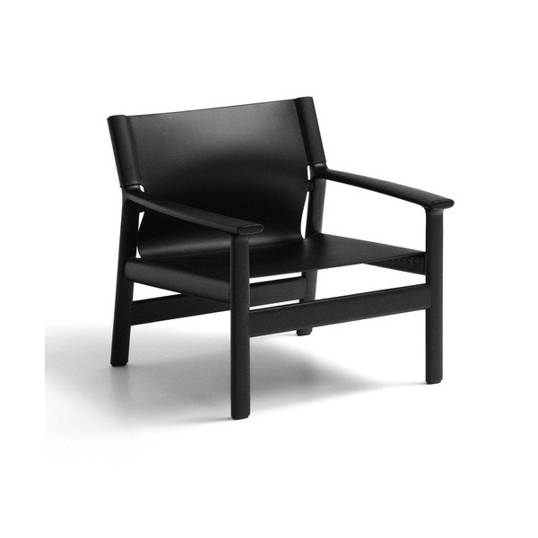 Crna kožna fotelja Jan – Kave Home