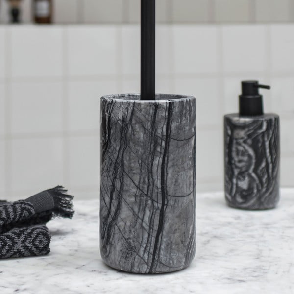 Crna mramorna WC četka Marble – Mette Ditmer Denmark-image-1