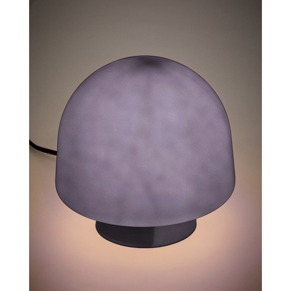 Tamno plava stolna lampa sa staklenim sjenilom (visina 20 cm) Reig – Kave Home-image-1
