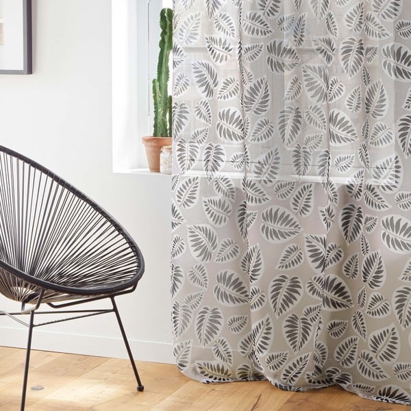 Crna/bež prozirna zavjesa 140x240 cm Alma – douceur d'intérieur-image-3