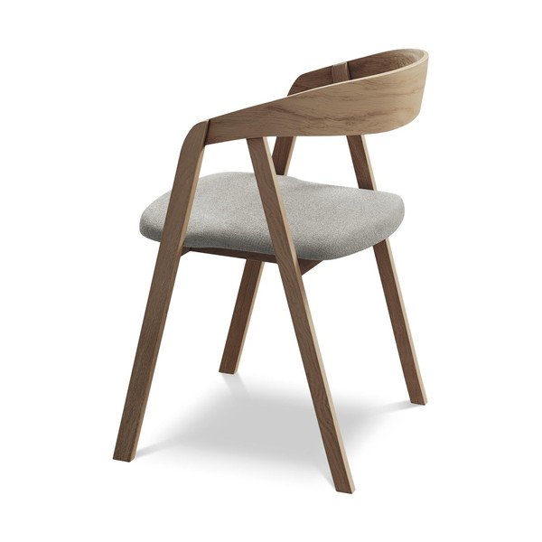 Svijetlo siva blagovaonska stolica od masivnog drveta Erika – Makamii-image-3