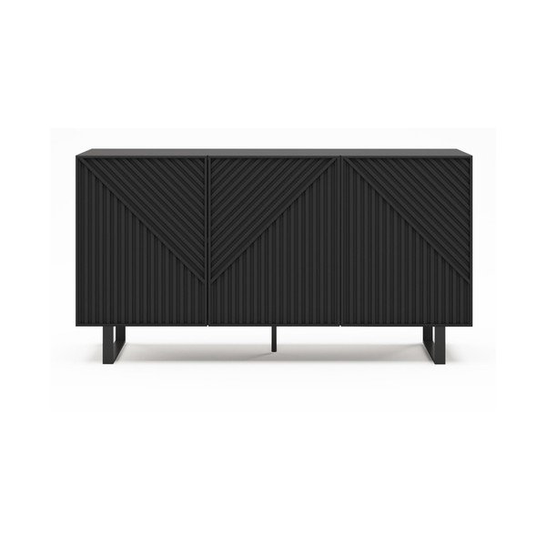 Crna komoda 151x80x35 cm Peta – Marckeric