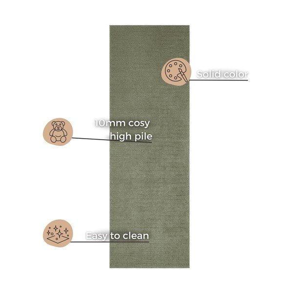 Tamno zelena podloga metvice Rugs SuperSoft, 80 x 250 cm-image-4